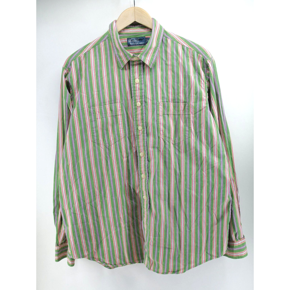 VINTAGE RALPH LAUREN POLO XL SHIRT Strap Collar Aztek Navajo Western‎ Indian